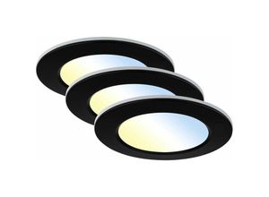 4002707422921 - Leuchten fungo color led 3er Set Einbauleuchten 3x led Fernbedienung Dimmbar 48 w 450 lm Kunststoff Schwarz - Briloner