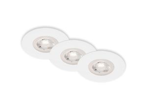 4002707422990 - Leuchten kulana led 3er Set Einbauleuchten 3x led Fernbedienung Dimmbar 49 w 480 lm Kunststoff Weiß - Briloner