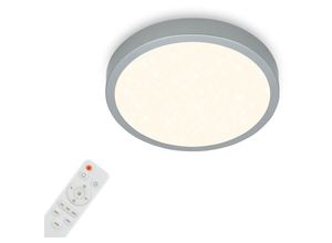 4002707423072 - Ner Leuchten runa led Deckenleuchte 1x led Fernbedienung Fernbedienung Dimmbar 18 w 2000 lm Metall-Kunststoff Silberfarbig - Brilo 4002707423072 - Ner Leuchten runa led Deckenleuchte 1x led Fernbedienung Fernbedienung Dimmbar 18 w 2000 lm Metall-Kunststoff Silberfarbig - Brilo