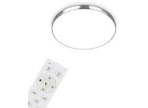 4002707423256 - Leuchten – led Bad Deckenleuchte Glitzereffekt rgb Badlampe IP44 led Badezimmerlampe Farbtemperatur einstellbar Chrom 355x65 mm (DxH) - Briloner