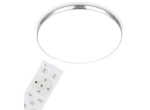 4002707423270 - Leuchten – led Bad Deckenleuchte Glitzereffekt rgb Badlampe IP44 led Badezimmerlampe Farbtemperatur einstellbar Chrom 455x75 mm (DxH) - Briloner