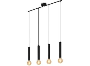 4002707427100 - Leuchten longa - Pendelleuchten - 4031045 - Black Steel - 4-flammig - E27 Fassung max 60 Watt - 85 x 10 x 110 cm - Briloner