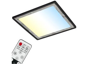 4002707428466 - Brilo - ner Leuchten slim deco led led Panel 1x led Fernbedienung Dimmbar 22 w 3000 lm Kunststoff Schwarz-Silber