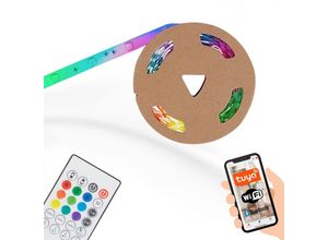 4002707428794 - Ner Leuchten magic smart - led Bänder - 2313150 - rgbic Digitale Farben - Musiksensor - App-Steuerung - Inkl Fernbedienung - 500 x 1 cm - Brilo