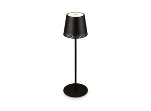 4002707433910 - Kiki usb-c dimmbare Akku-Tischleuchte Außenleuchte Gartenleuchte Metall schwarz led 3000 Kelvin 280 lm IP44 Spritzwasserschutz 26 w - Briloner