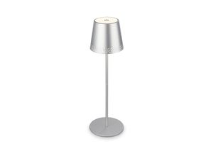 4002707433927 - Brilo - ner kiki usb-c dimmbare Akku-Tischleuchte Außenleuchte Gartenleuchte Metall chrom-matt led 3000 Kelvin 280 lm IP44 Spritzwasserschutz 26 w