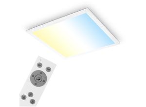 4002707439448 - Deckenleuchte Panel Fernbedienung Kunststoff-Metall weiß led 6500 Kelvin 2200 lm IP20 21 w - Briloner