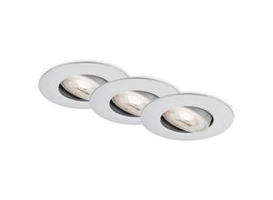 4002707444367 - Deckenleuchte Deckenlampe Kunststoff chrom-matt led 3000 Kelvin 480 lm IP65 49 w - Briloner