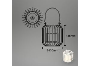 4002707446408 - LED-Akku-Tischleuchte 7479016 weiß 2W 150lm 2700K IP44 - Briloner