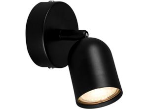 4002707446828 - - Spotlampe Schwenkbar max 9 Watt GU10 Schwarz 8 cm