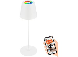 4002707463474 - - Coloris led Tischlampe Smart kabellos Smart via Appsteuerung Dimmbar Speicherfunktion Timer Weiß Ø105 x 36 cm