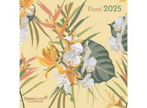 4002725981721 - GreenLine Floral 2025 Broschürenkalender 30x30cm Wandkalender mit hochwertigem Papier Platz für Notizen internationale Feiertage und dekorativer K