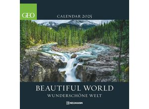 4002725988638 - GEO Beautiful World 2025 - Wand-Kalender - Natur-Kalender - Broschüren-Kalender - 30x30 - 30x60 geöffnet