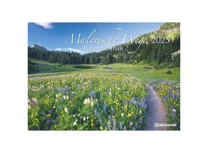 4002725994288 - N NEUMANNVERLAGE - Malerische Wege 2025 Wandkalender 45x48cm Kalender mit zwölf schönen Abbildungen verschiedenster Wege in der Natur Mondphasen S