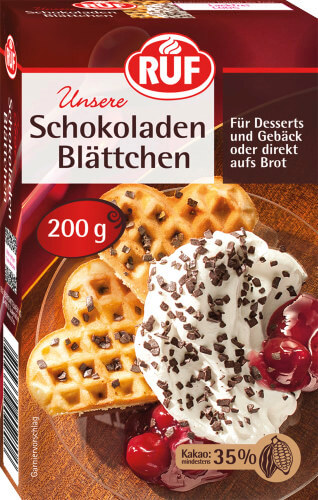 4002809024818 - Ruf Schokoladen Blättchen 200g