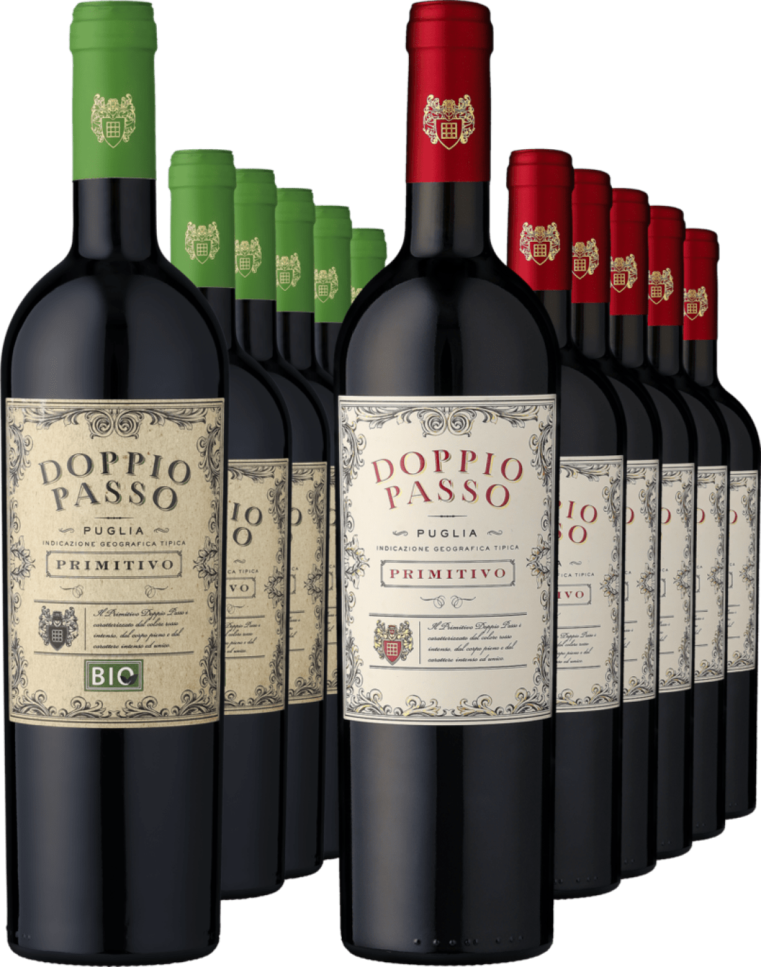 4002859983110 - 12er-PAKET »Gemischtes Doppel Doppio Passo Primitivo Rosso«