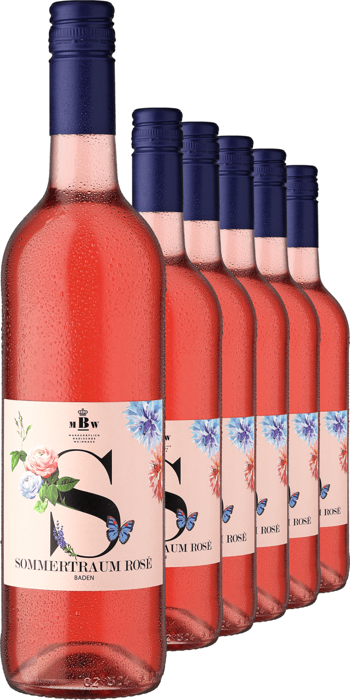 4002859983523 - 2023 Markgräflich Badisches Weinhaus »Sommertraum« Rosé im 6er-Vorratspaket