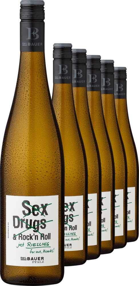 4002859983837 - 2023 Emil Bauer No Sex Riesling im 6er-Vorratspaket