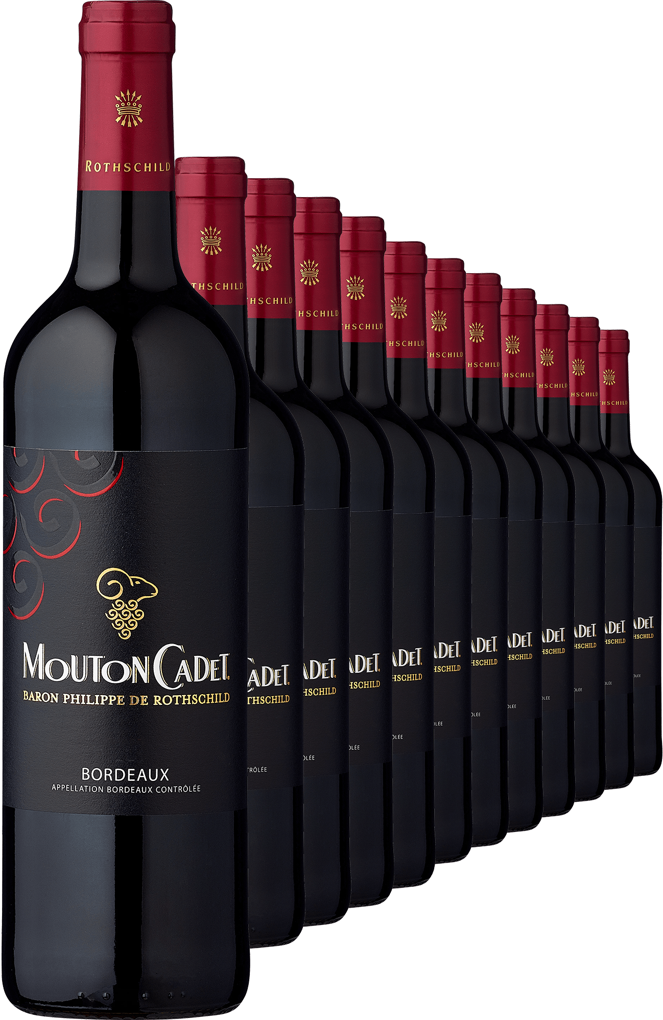 4002859983936 - 2019 Rothschild Mouton Cadet Rouge im 12er-Vorratspaket