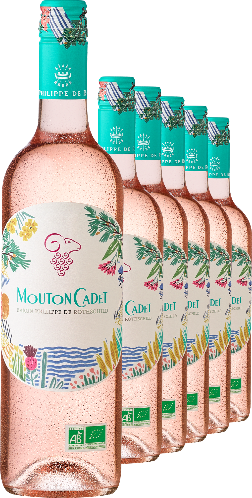 4002859986760 - 2022 Mouton Cadet Rosé x Mathilde – Bio im 6er-Vorratspaket