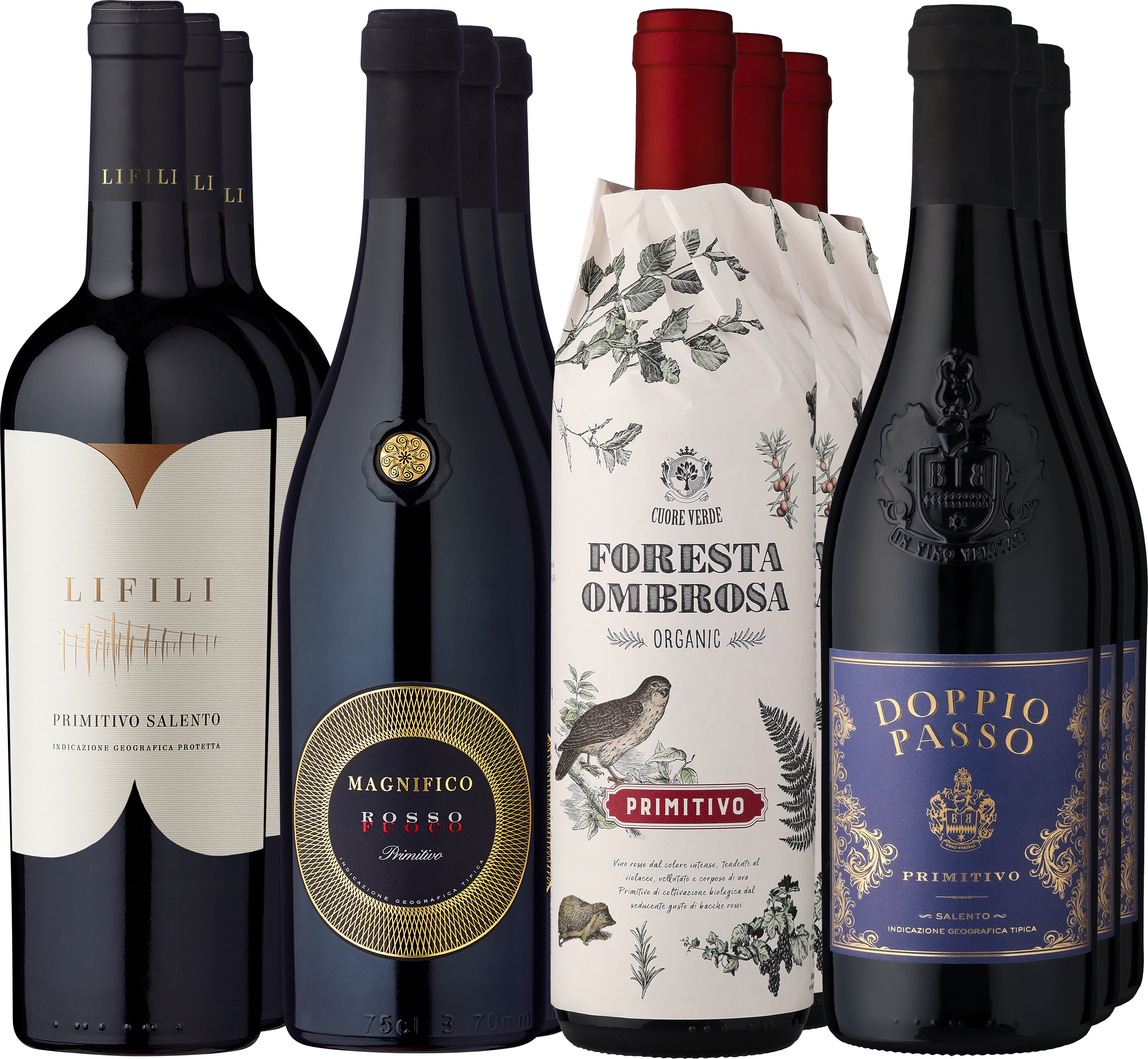 4002859991658 - 12er Probierpaket »Best of Primitivo« Jetzt 28% sparen!