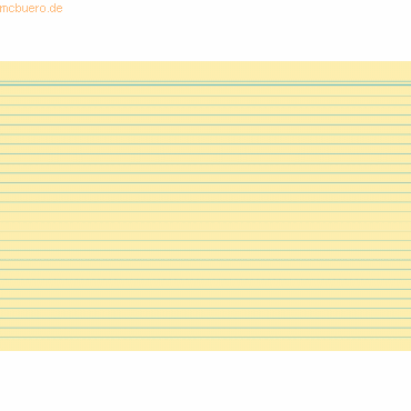 4002871150415 - Karteikarten 115041 A4 liniert 190g gelb 100 Stück 100 Stück