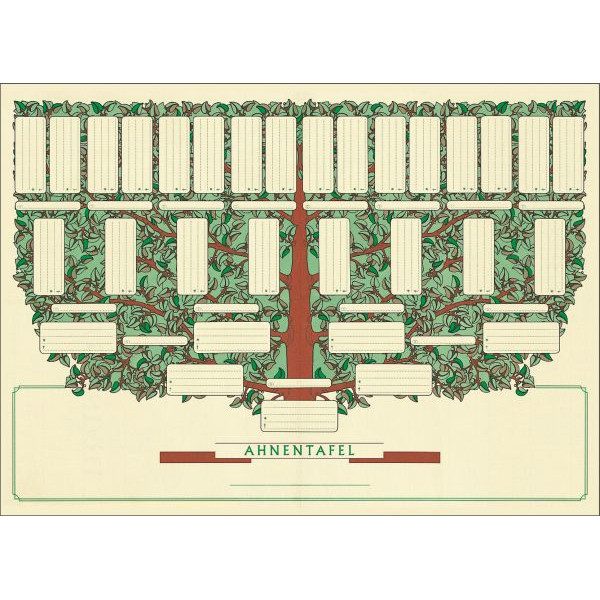 4002871280204 - Ahnentafel für 5 Generationen auf Urkundenpapier Taschenformat A3
