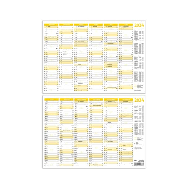 4002871290739 - Plakatkalender 2912 24 12 Monate   2 Seite 21x297cm (A4 quer) 2024 4002871290739 RNK