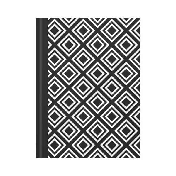 4002871467452 - Notizbuch black&white rhombus - A5 Pünktchenlineatur 96 Blatt 4002871467452 RNK