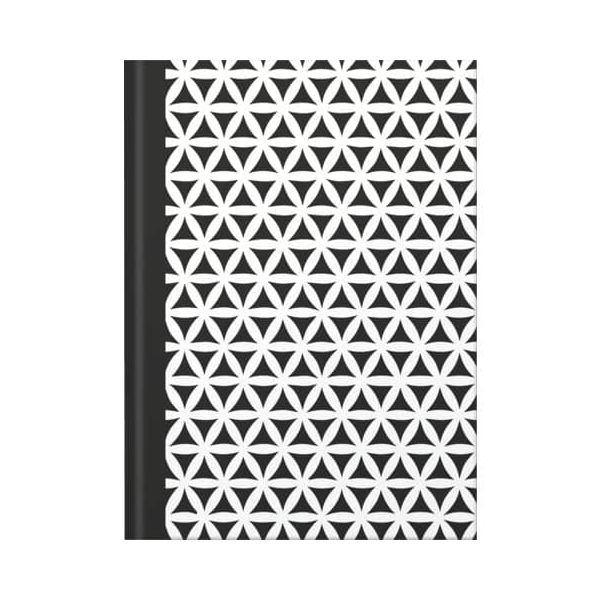 4002871467483 - Notizbuch black&white flowers - A5 Pünktchenlineatur 96 Blatt 4002871467483 RNK