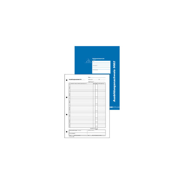 4002871508209 - Formularbuch Ausbildungsnachweis tägliche Eintragungen 5082 DIN A4 28 Seiten