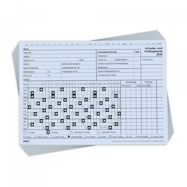 4002871995399 -  RNK Urlaubskarte 2025 2900 25-10 A5 10St 4002871995399 RNK Verlag 10 Stück