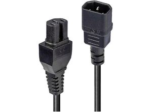 4002888303149 - Strom Anschlusskabel [1x Kaltgeräte-Stecker C14 - 1x Kaltgeräte-Buchse C15] 200 m Schwarz - Lindy