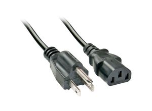 4002888303385 - Strom Anschlusskabel [1x USA-Stecker - 1x Kaltgeräte-Buchse C13] 200 m Schwarz - Lindy