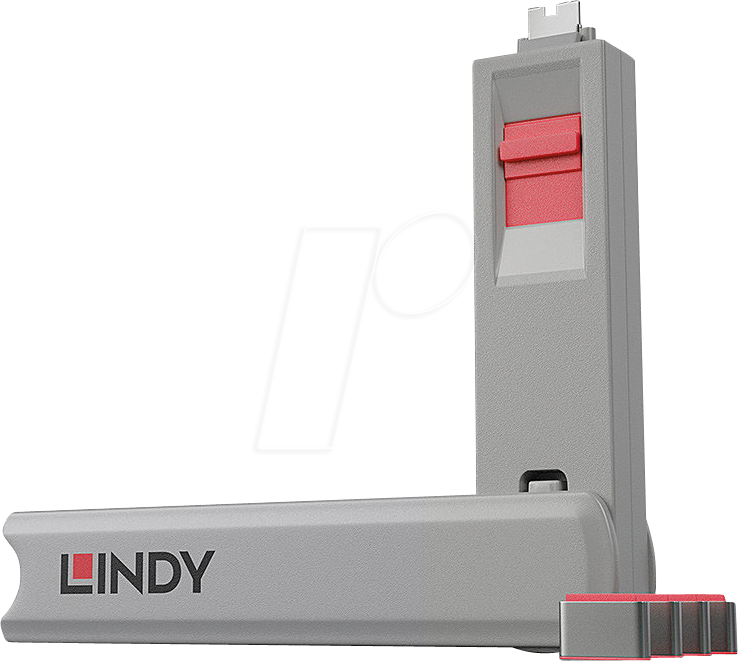 4002888404259 - LINDY USB-C® Port Schloss 40425 4er Set Pink inkl 1 Schlüssel 40425