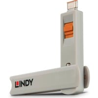 4002888404280 - LINDY USB-C® Port Schloss 40428 4er Set Orange inkl 1 Schlüssel 40428