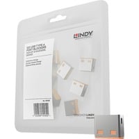 4002888404631 - LINDY USB Port Schloss USB-Lock 10er Set Orange ohne Schlüssel 40463