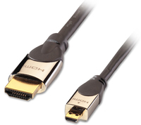 4002888414210 - LINDY HDMI Anschlusskabel HDMI-A Stecker HDMI-Micro-D Stecker 100 m Grau 41421 High Speed-HDMI mit Ethernet OFC-Leiter Rund Ultra HD (4k) HDMI mit