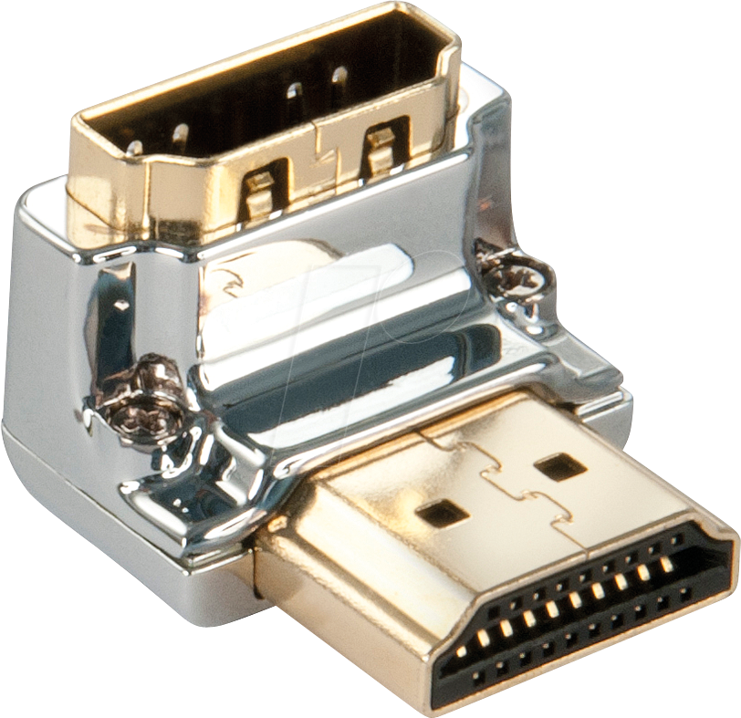 4002888415057 - LINDY 41505 - HDMI Adapter - Chromo Line 90° unten