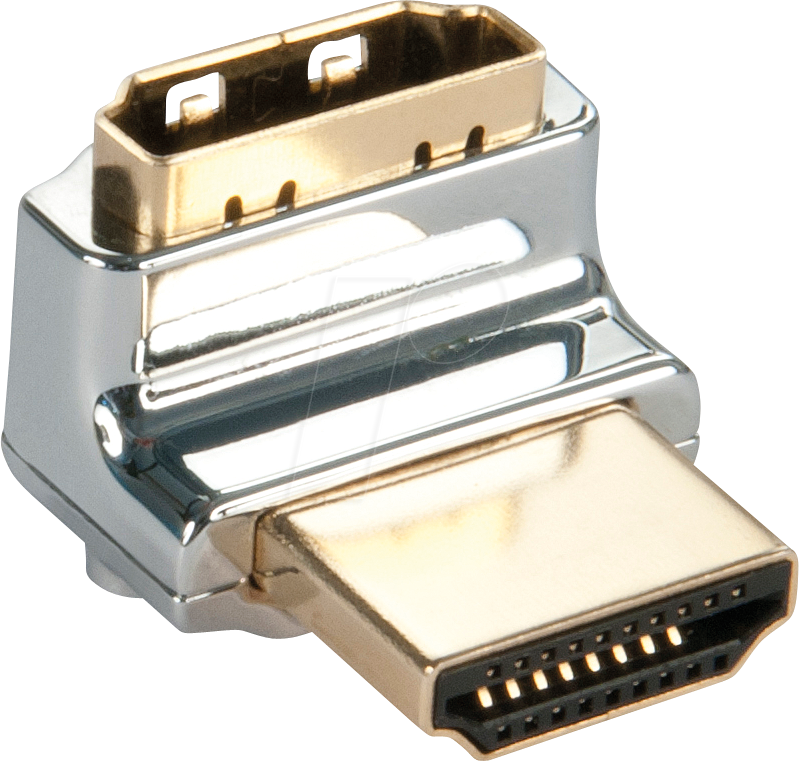 4002888415064 - LINDY 41506 - HDMI Adapter - Chromo Line 90° oben