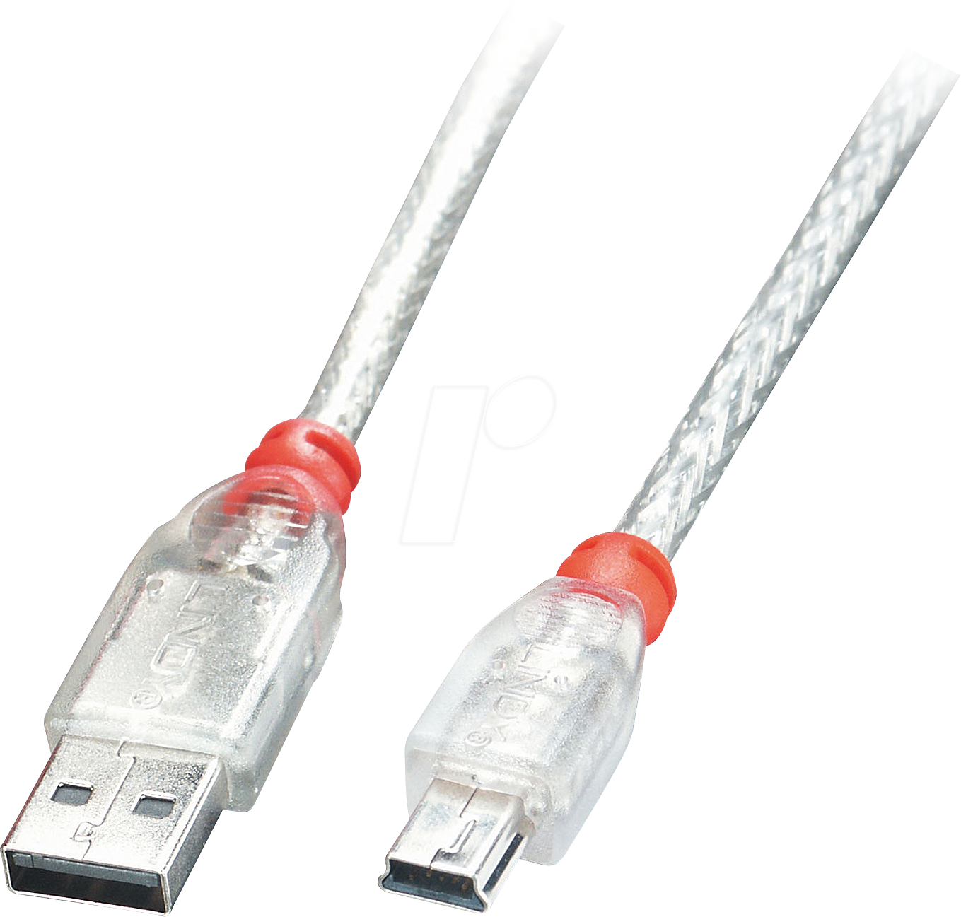 4002888417846 - USB-Kabel usb-a Stecker USB-Mini-B Stecker 300 m Transparent 41784 - Lindy