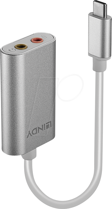 4002888427111 - LINDY 42711 - Adapter USB-C™ Stecker -> 2x Klinkenbuchse