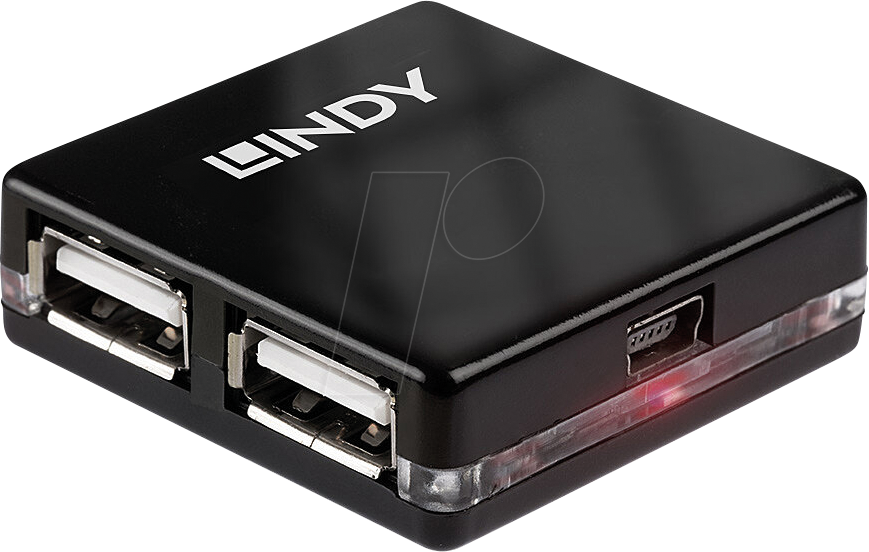 4002888427425 - LINDY 42742 - USB 20 4-Port Hub Mini