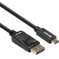 4002888433075 - LINDY Anschlusskabel USB-C® Stecker DisplayPort Stecker 1000 m Schwarz 43307 USB-C®-Displaykabel