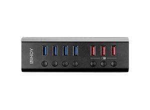 4002888433716 - LINDY 43371 8 Port USB 32 Gen 1-Hub (USB 30) Schwarz