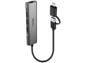 4002888433792 - LINDY 43379 3 Port USB 32 Gen 1-Hub (USB 30) Grau