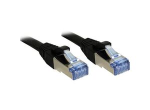 4002888471855 - 47185 RJ45 Netzwerkkabel Patchkabel cat 6a s ftp 2000 m Schwarz mit Rastnasenschutz 1 St - Lindy