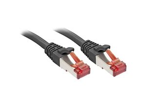 4002888477826 - 47782 RJ45 Netzwerkkabel Patchkabel cat 6 s ftp 750 m Schwarz mit Rastnasenschutz 1 St - Lindy