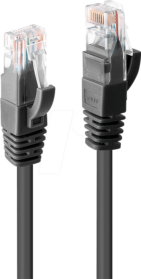 4002888480796 - 48079 RJ45 Netzwerkkabel Patchkabel cat 6 u utp 300 m Schwarz 1 St - Lindy