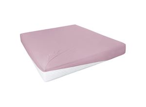 4002895108881 - Elasthan-Feinjersey-Spannlaken Royal Größe 180-200x200-220 cm mauve